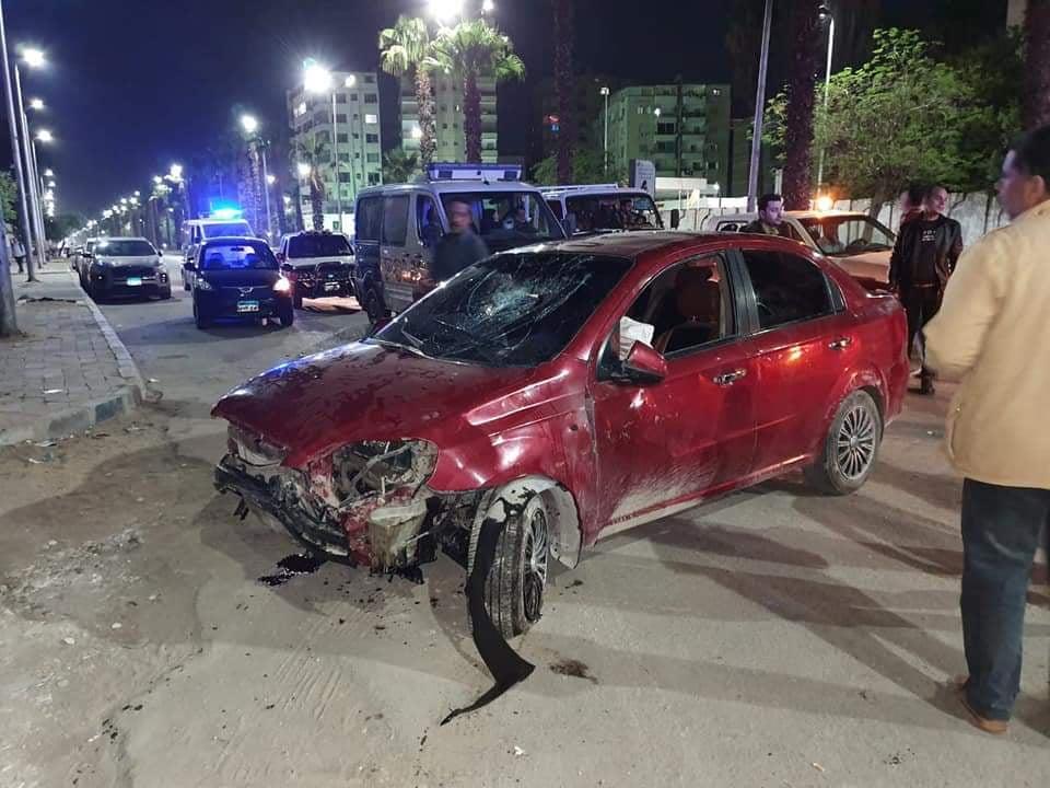 حادث سيارة بشارع الهرم 