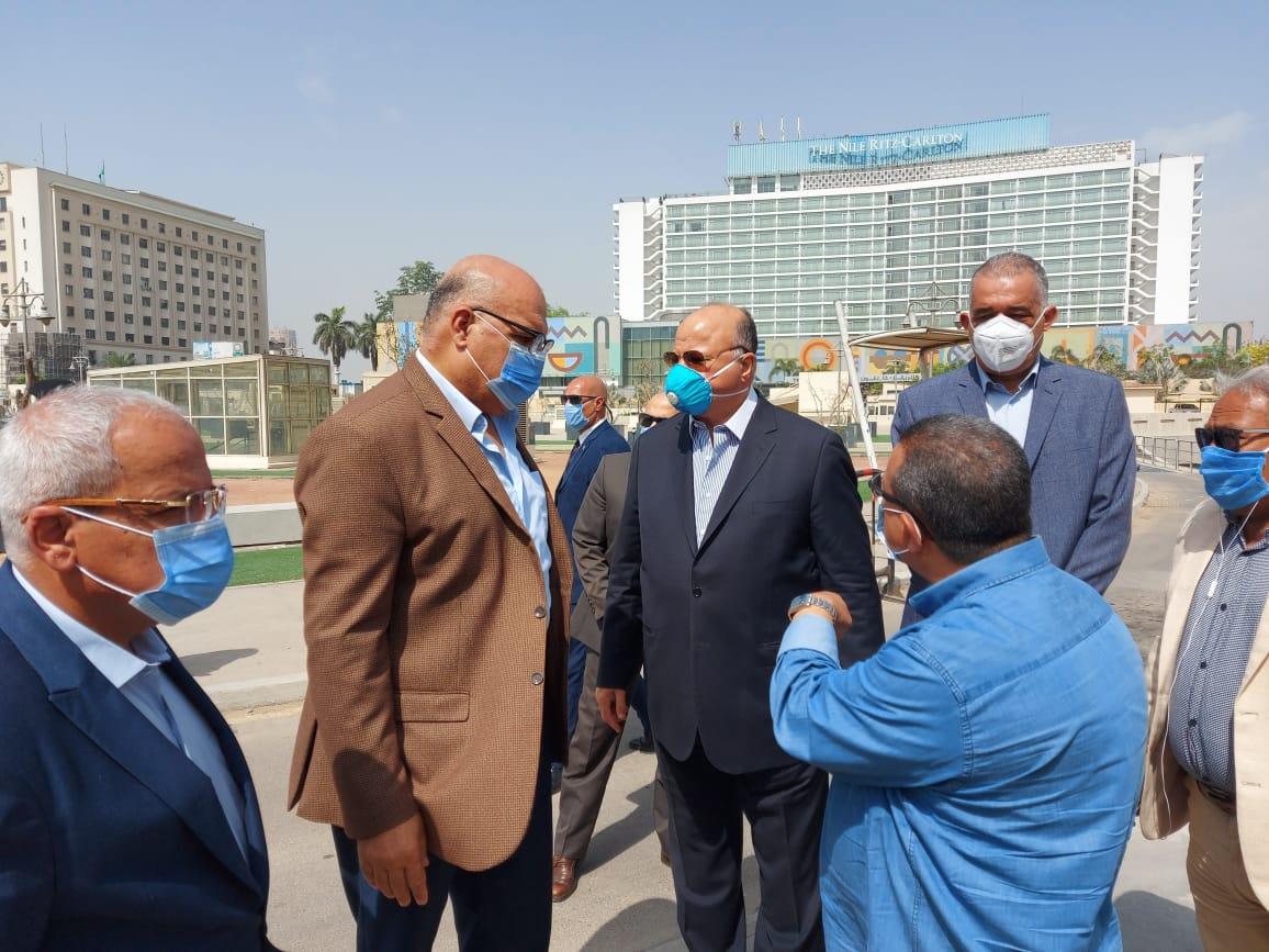 محافظ القاهرة يتفقد ميداني التحرير ورمسيس 