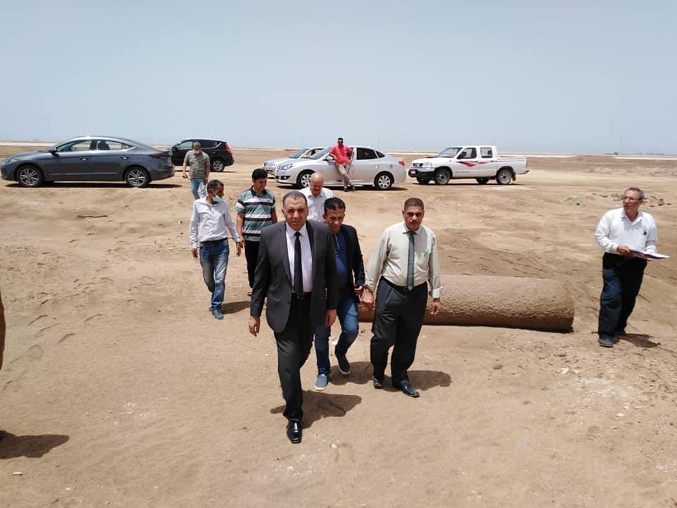 سكرتير عام شمال سيناء يتفقد منطقة آثار الفرما في بئر العبد