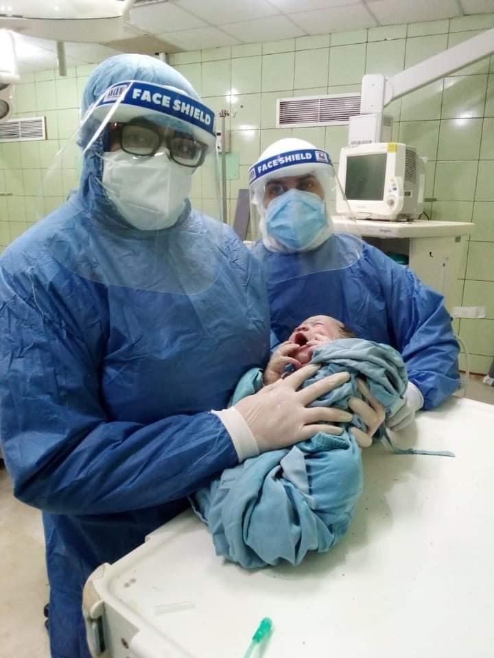 ولادة قيصرية لمريضة كورونا