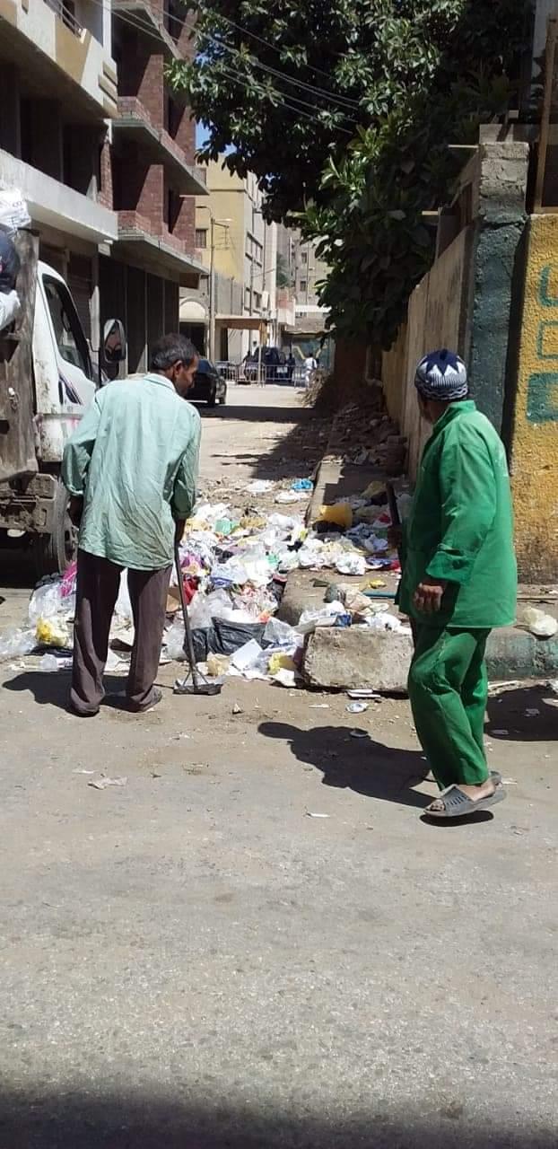 رفع 20 طن قمامة ومخلفات صلبة من شوارع المنيا