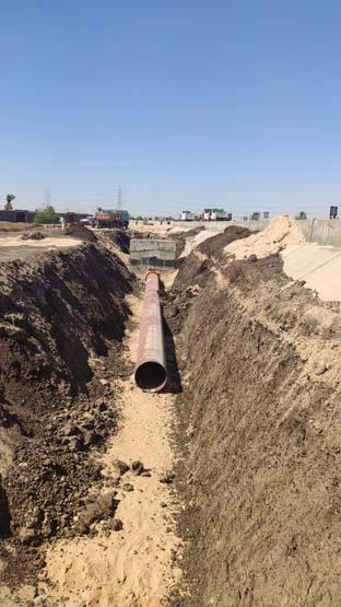 تنفيذ الخط الناقل لمحطة مياه ناصر الجديدة بـغرب أسيوط