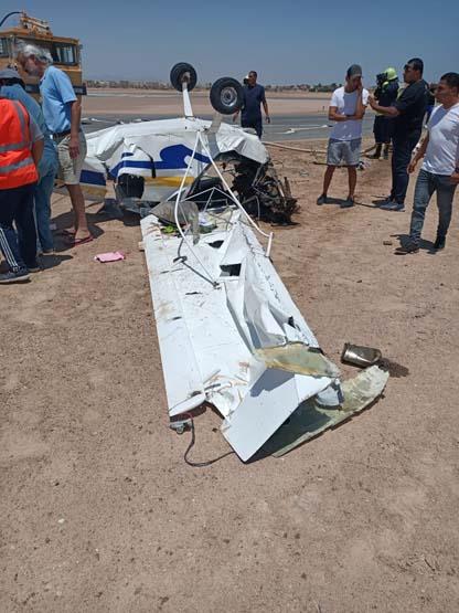 سقوط طائرة شراعية بالجونة بسبب عطل مفاجئ