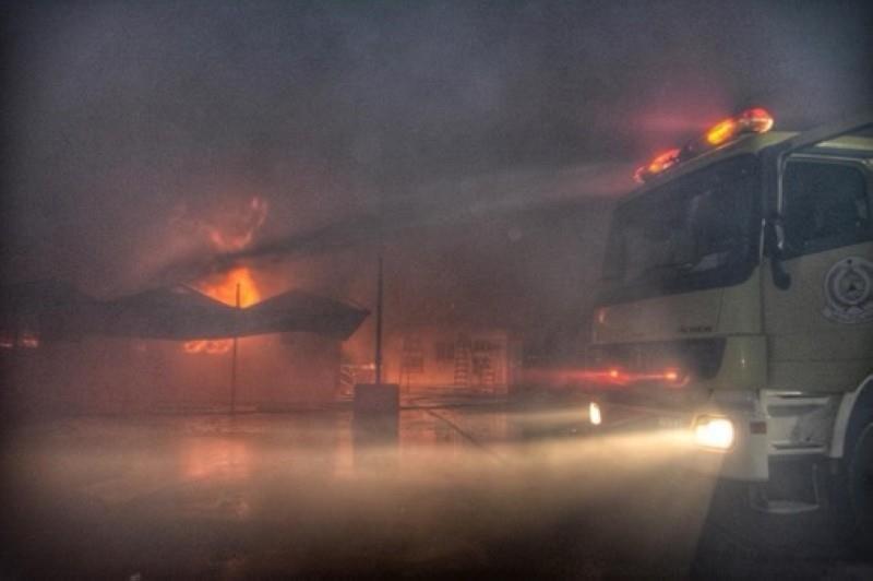 حريق في محطة قطار الحرمين بالسعودية