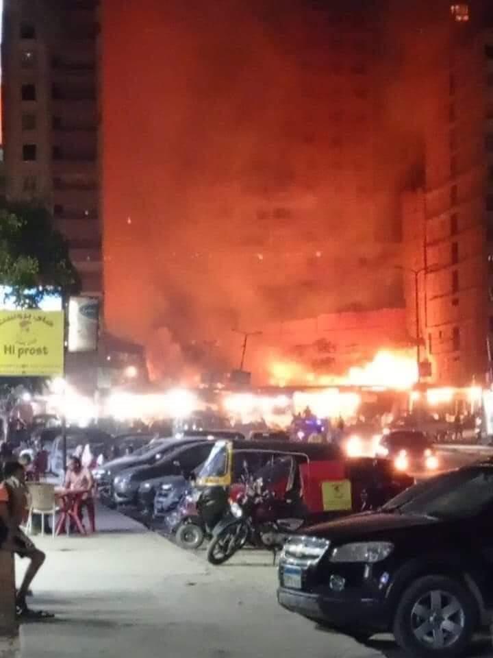 حريق في منطقة التبة بمدينة نصر