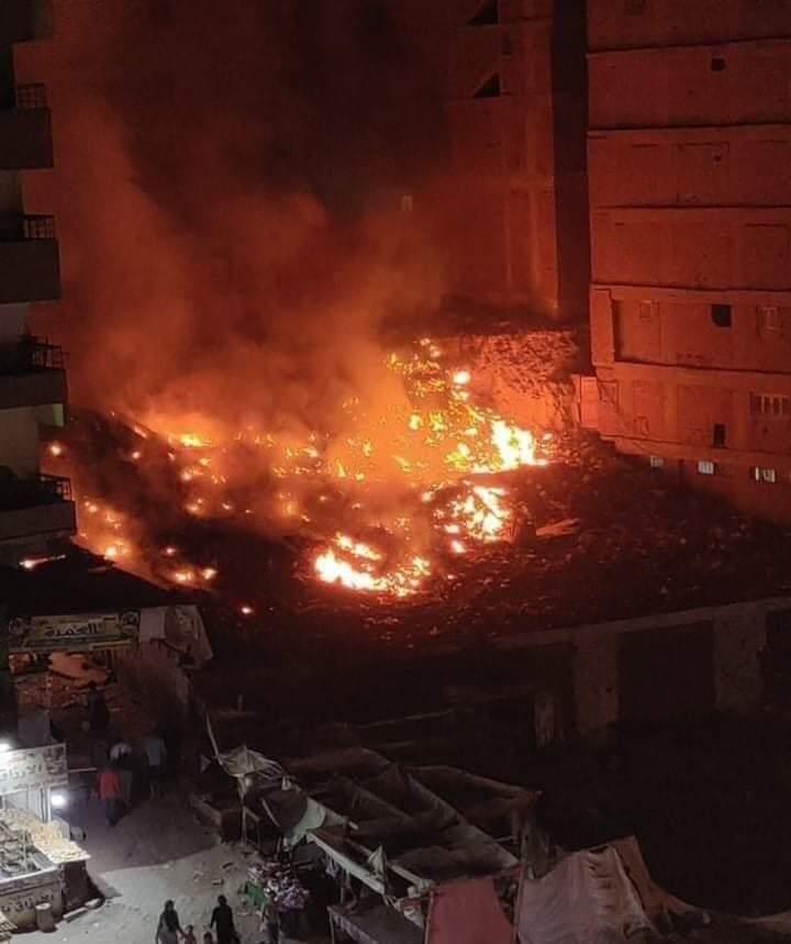 حريق في منطقة التبة بمدينة نصر