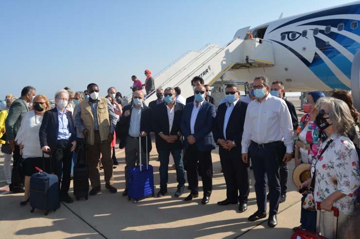 وزراء الطيران والسياحة والبيئة والإعلام يتفقدون مطار شرم الشيخ