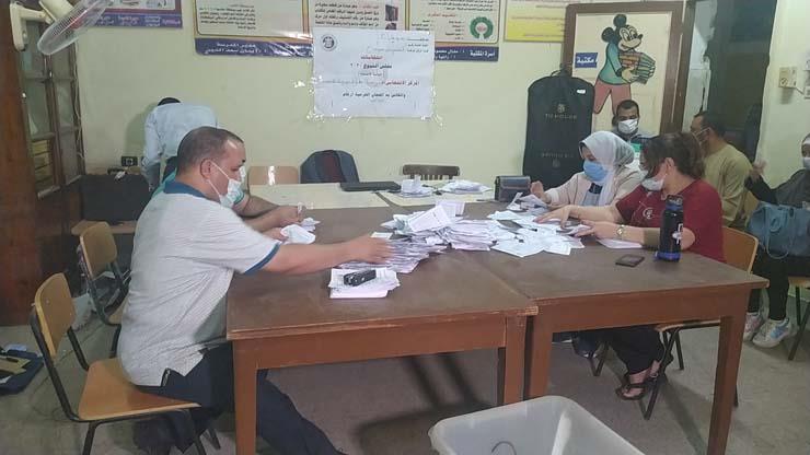 فرز صناديق الاقتراع بإعادة انتخابات الشيوخ في سوهاج
