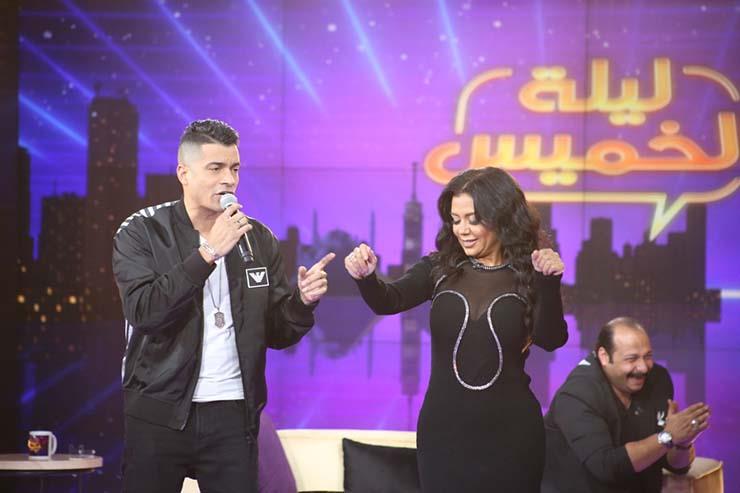 رانيا يوسف وحسن شاكوش ومحمد ثروت في برنامج ليلة الخميس 