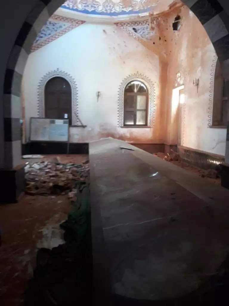 المسجد بعد القصف