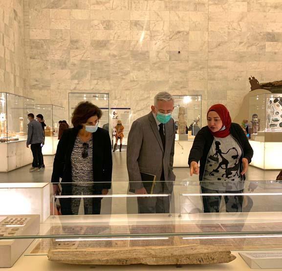 سفير فرنسا يزور متحف الحضارة