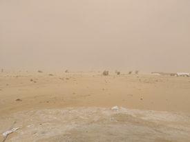 العاصفة تتسبب في قطع الكهرباء عن مدن شمال سيناء 