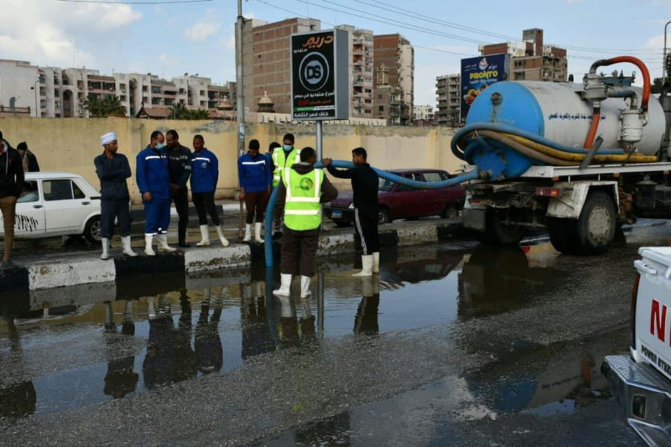 عربات شفط مياه الأمطار بالفيوم