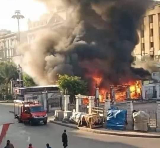 حريق يلتهم شادر فوانيس بالإسكندرية