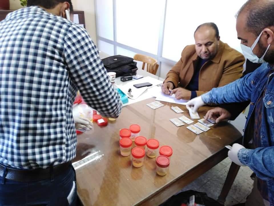 إجراء تحليل المخدرات لموظفي حي الشرق في بورسعيد