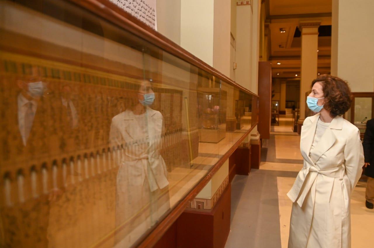  مديرة اليونسكو في زيارة للمتحف المصري 
