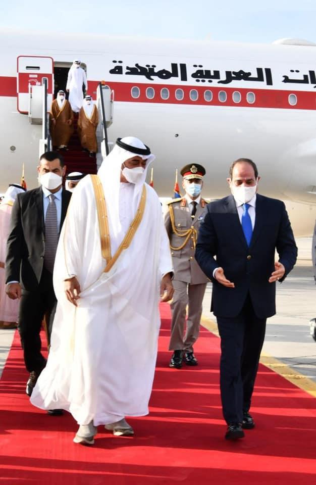 استقبال الرئيس السيسي للشيخ محمد بن زايد