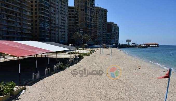 شاطئ المندرة المجاني في الإسكندرية 