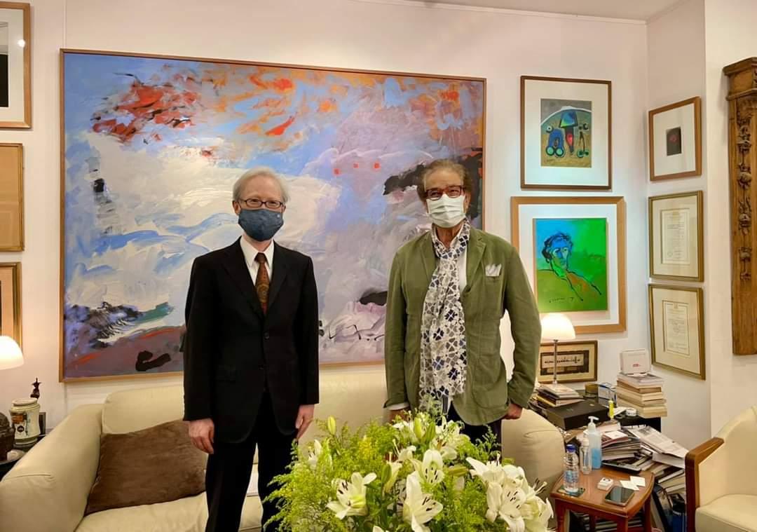 فاروق حسني يستقبل سفير اليابان وممثل منظمة جايكا