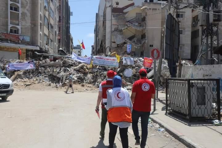 وفد الهلال الأحمر المصري يزور قطاع غزة