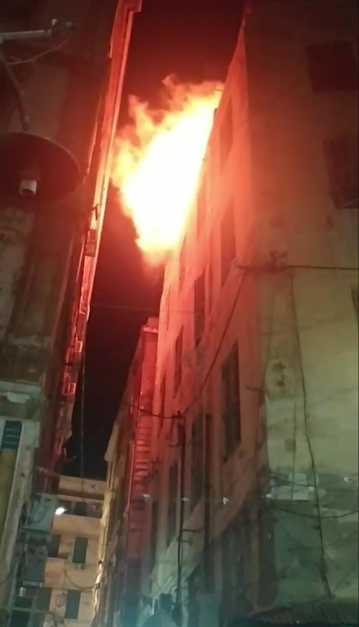 حريق بعقار في الإسكندرية 
