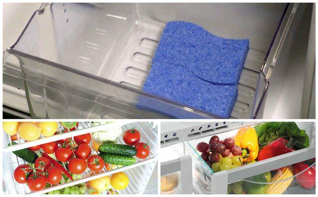 هذا ما يحدث عند وضع إسفنجة في درج الفاكهة والخضروات بالثلاجة