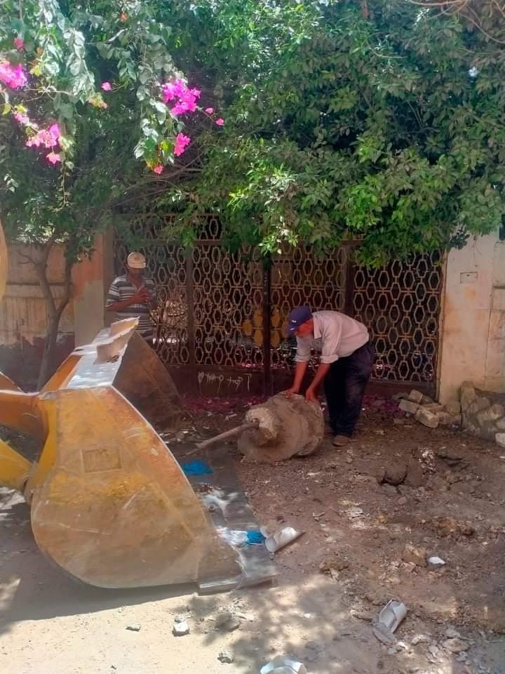 إزالة تعديات حمو بيكا أمام منزله بالإسكندرية