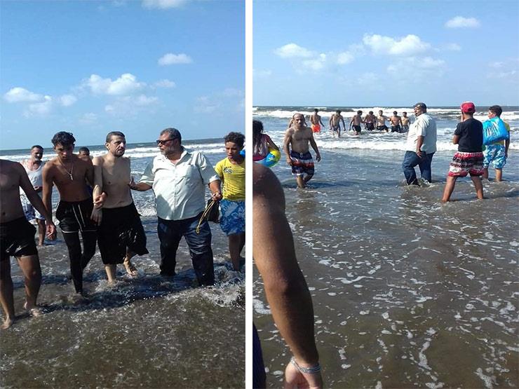  إنقاذ مواطن من الغرق على شواطئ بورسعيد
