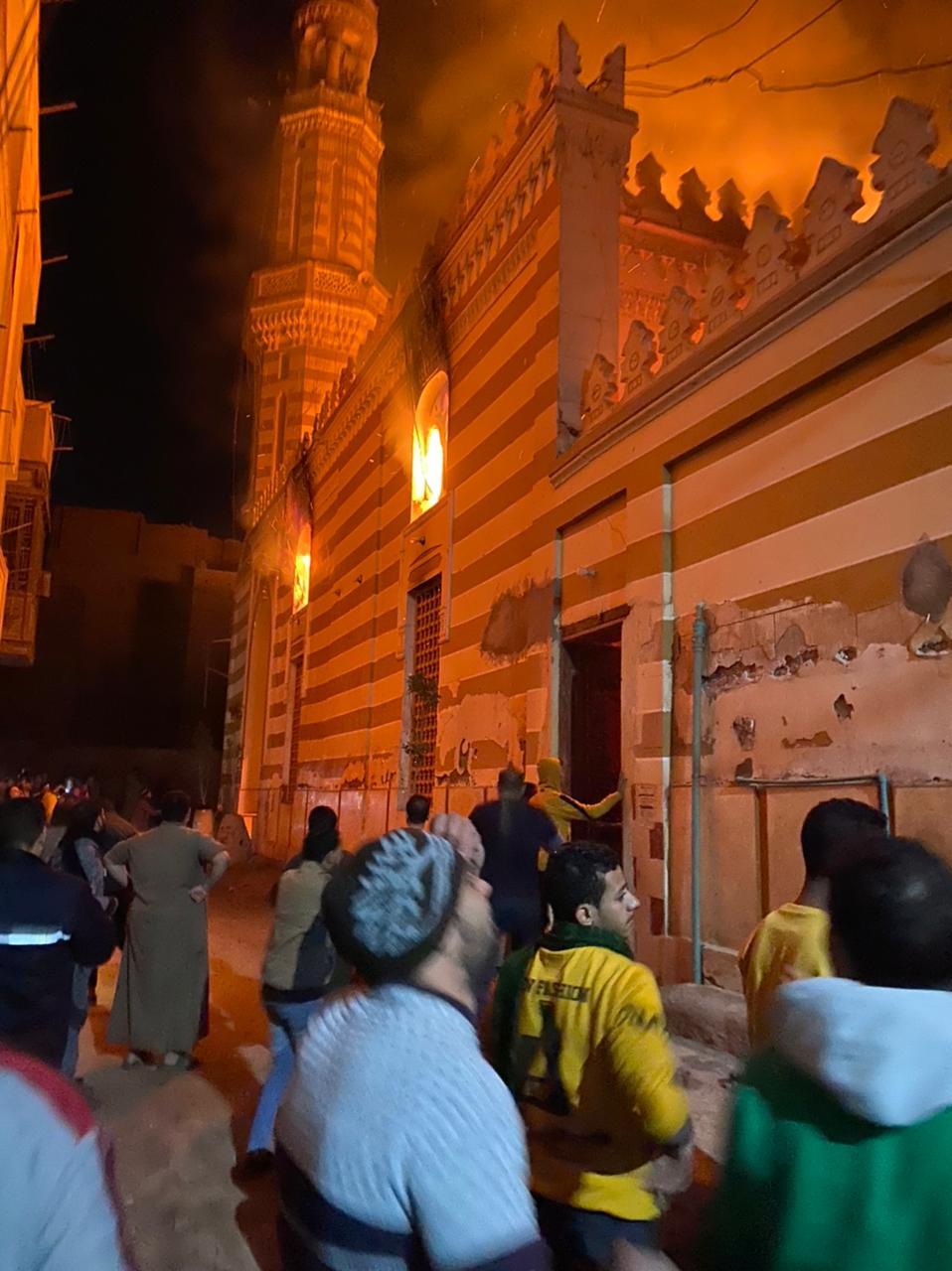 حريق مسجد علم الدين بمنفلوط