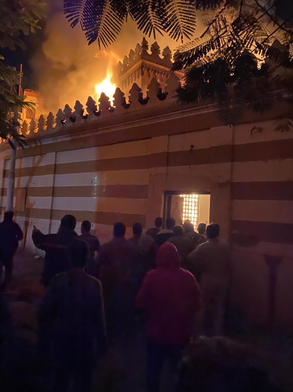 حريق مسجد علم الدين بمنفلوط