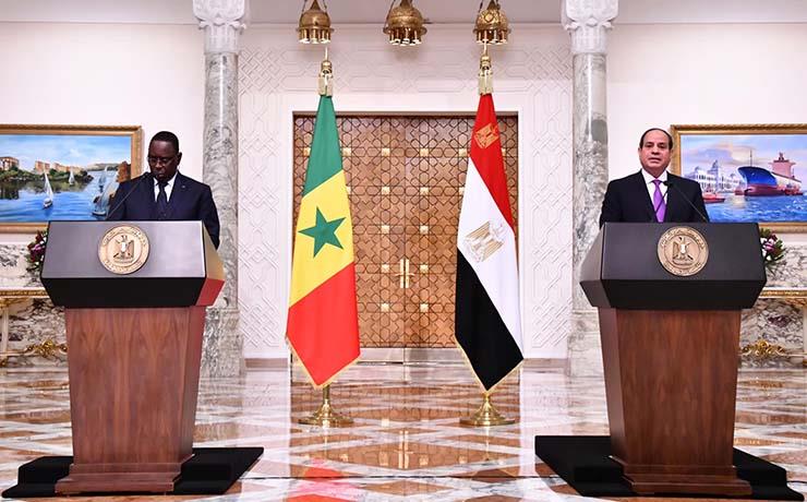 الرئيس السيسي مع نظيره السنغالي في المؤتمر الصحفي  