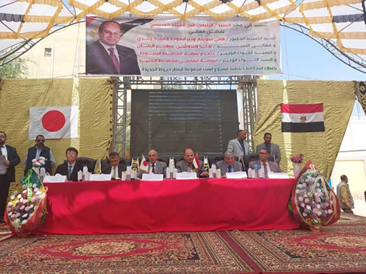 محافظ المنيا يشارك في الاحتفال ببدء أعمال إحلال وتجديد قناطر ديروط 