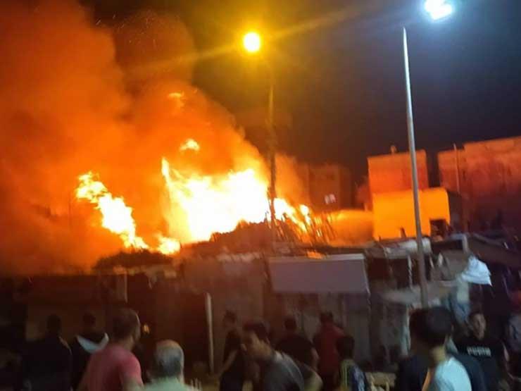حريق مروع بجوار سوق بورفؤاد