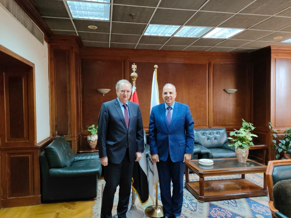 هاني سويلم وزير الري يلتقي كريستيان بيرجر سفير الاتحاد الأوروبي في مصر