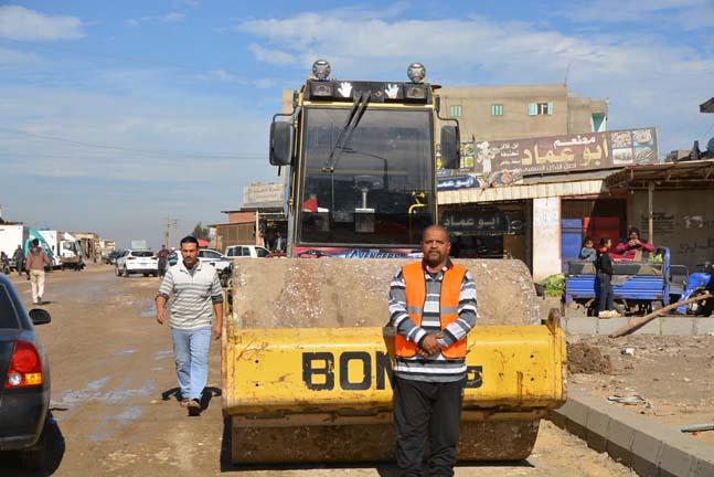 رصف 70 كيلومتر في طرق جنوب بورسعيد