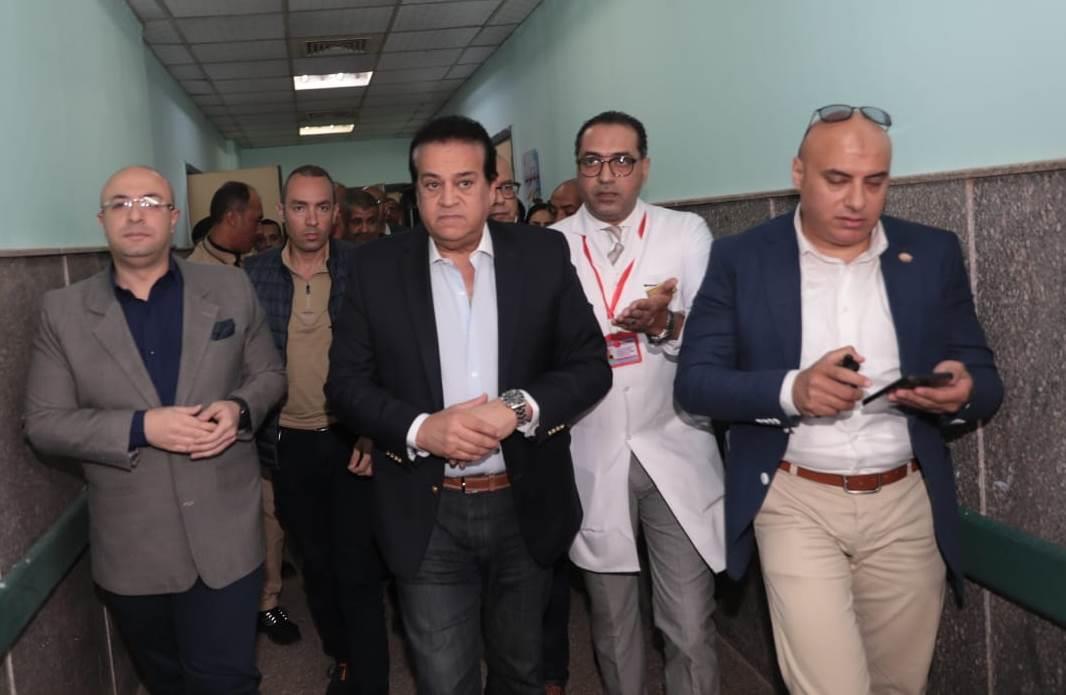 وزير الصحة يتفقد مستشفى الواسطى المركزي ببني سويف