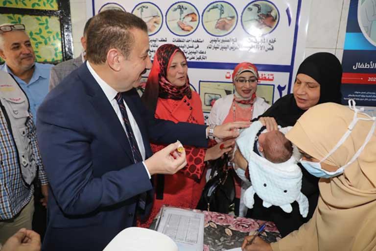 انطلاق الحملة القومية للتطعيم ضد شلل الأطفال