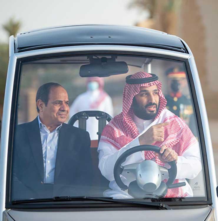 محمد بن سلمان يصطحب السيسي في جولة بالدرعية