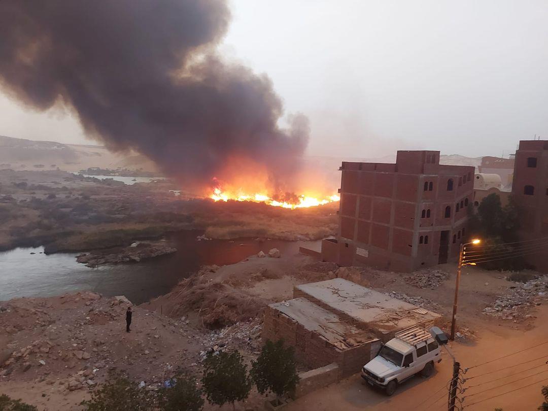 حريق هائل فى محمية سالوجا وغزال