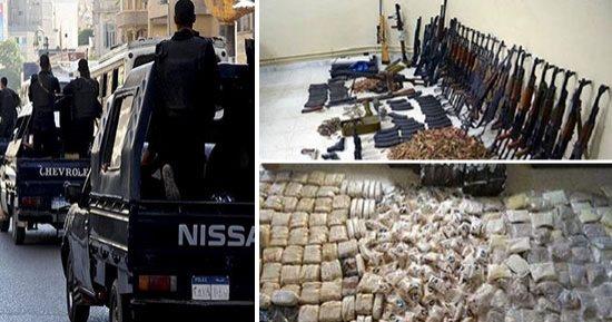 ضبط 29 متهمًا في أسيوط بحوزتهم أسلحة نارية ومخدرات