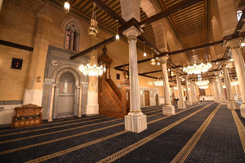 صفحة المقاولون العرب تنشر صور مسجد الإمام الحسين بعد انتهاء تطويره