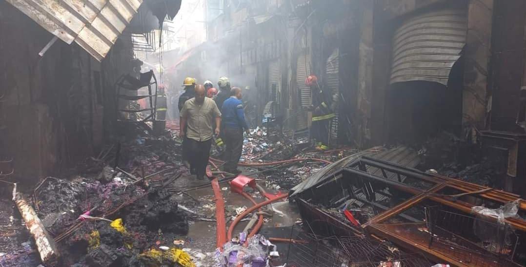 حريق سوق المنشية في الإسكندرية (2)