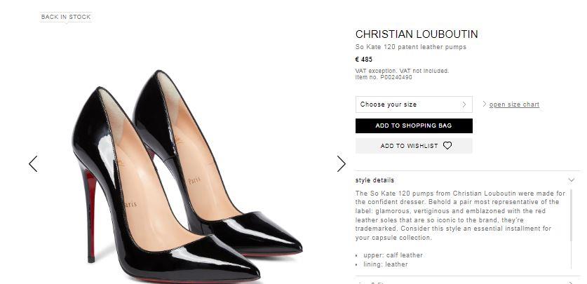حذاء من توقيع دار Christian Louboutin