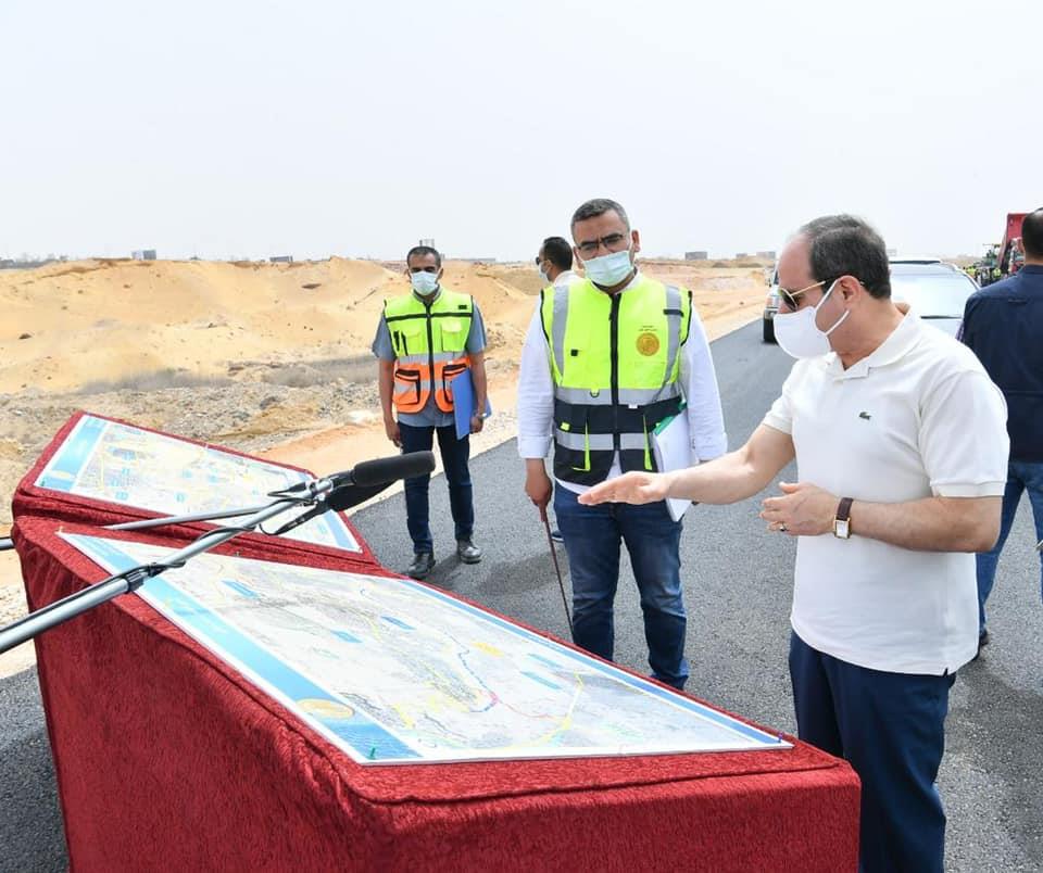 السيسي يتفقد الأعمال الإنشائية لتطوير بعض الطرق والمحاور بالقاهرة الكبرى(1)