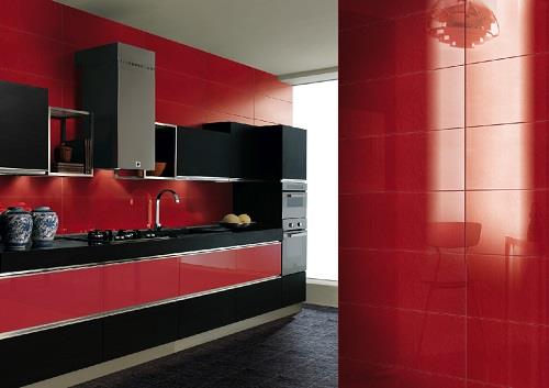 ابتعد عن اللون الأحمر المفرط، لأن ذلك قد يؤدي إلى زيادة الطاقة النارية في المطبخ