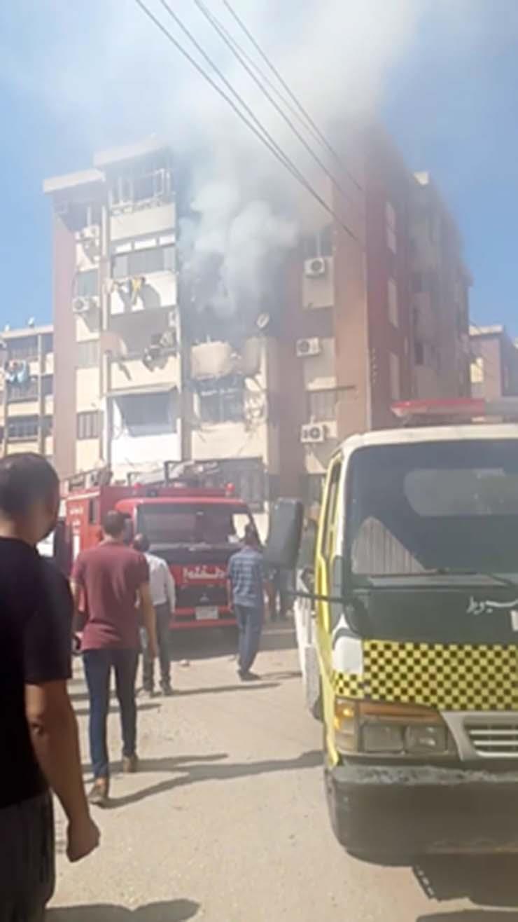حريق شقتين سكنيتين بمنطقة السادات