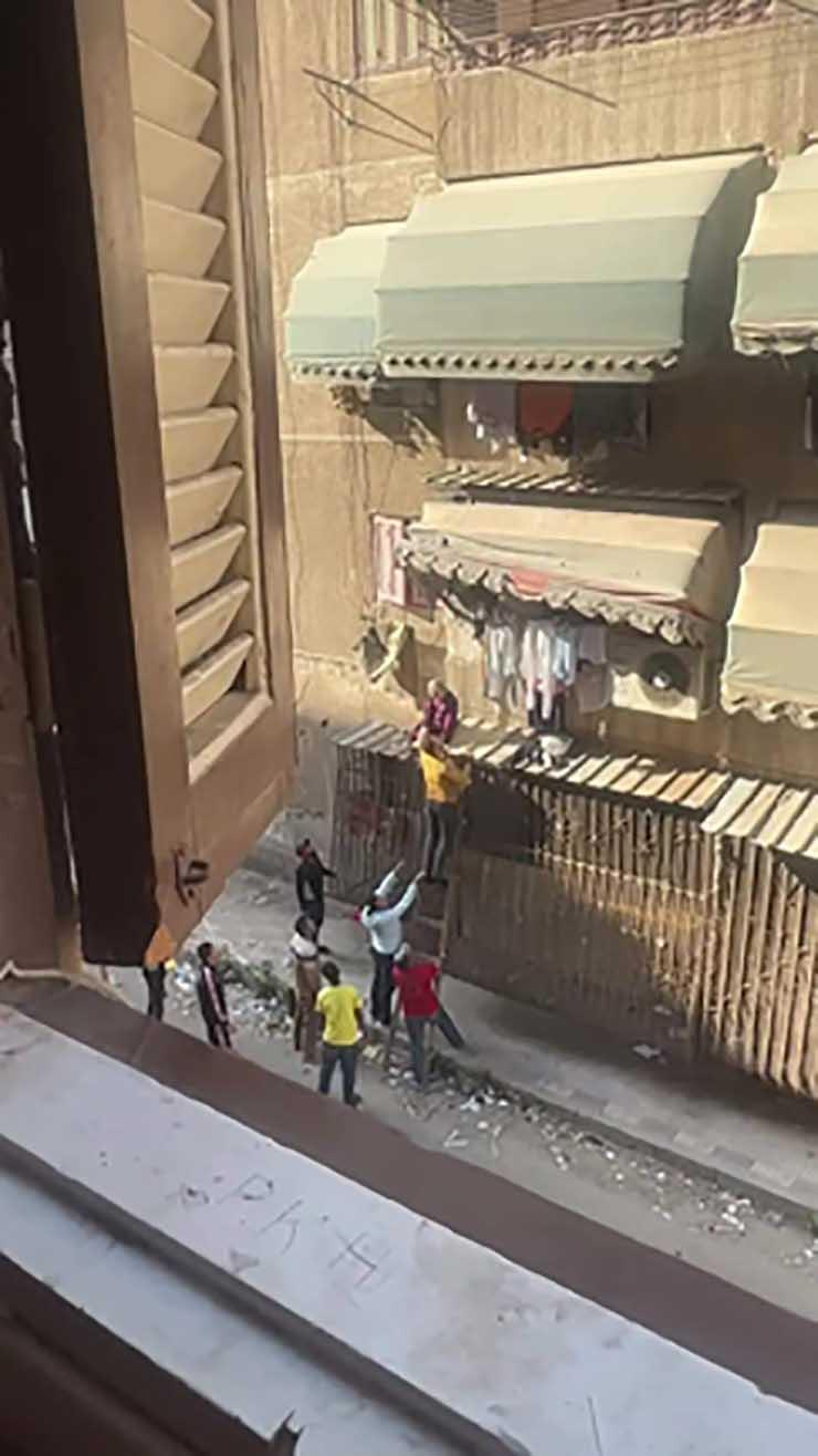 إنقاذ سيدة مُسنة سقطت من الطابق الثاني في بورسعيد