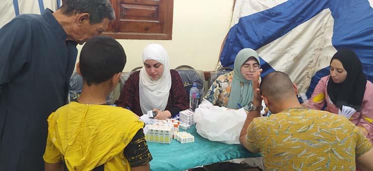 جامعة بنها تنظم قافلة طبية بقرية نامول ضمن حياة كريمة