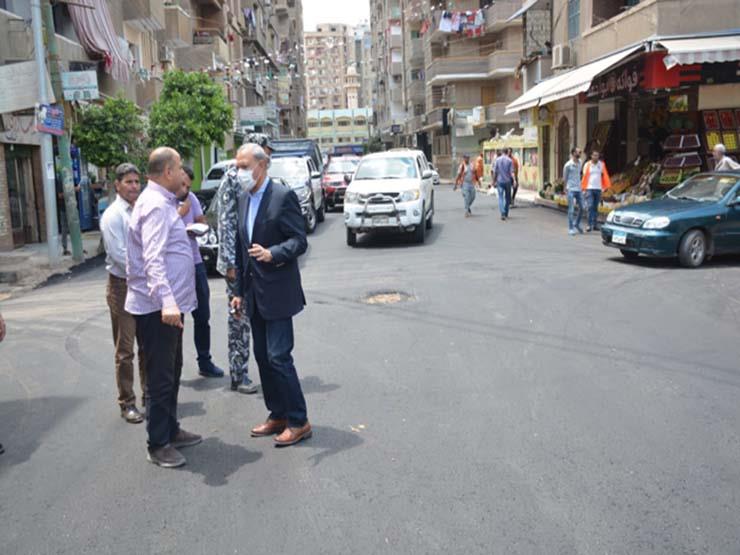 محافظ القليوبية يتفقد أعمال تطوير شارع فريد ندا
