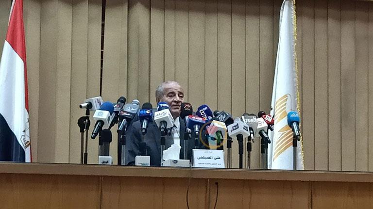 الدكتور علي المصيلحي وزير التموين في مؤتمر صحفي 